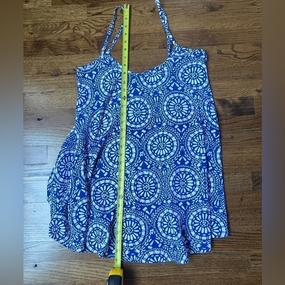 SHOW ME YOUR MUMU royal blue & white floral spaghetti strap mini dress size S - Picture 7 of 9